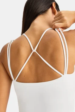 SkinLuxe Multi-Strap Sports Vest - Coconut Milk