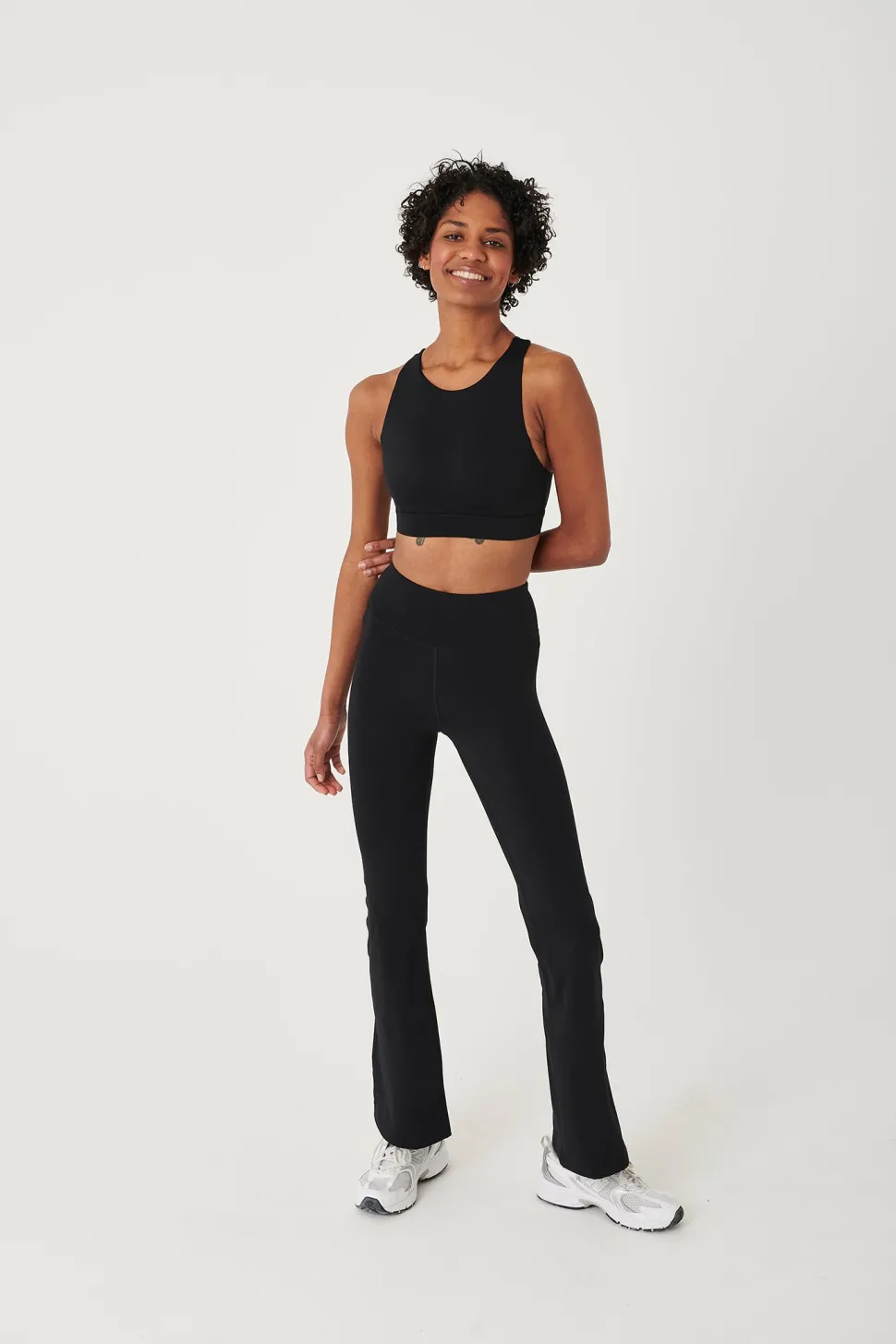 SkinLuxe Open Back Sports Bra - Shadow Black