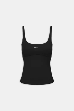SkinLuxe Scoop Neck Full Length Vest - Shadow Black