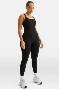 SkinLuxe Scoop Neck Full Length Vest - Shadow Black