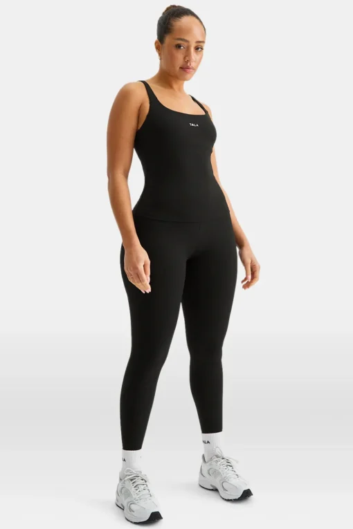 SkinLuxe Scoop Neck Full Length Vest - Shadow Black