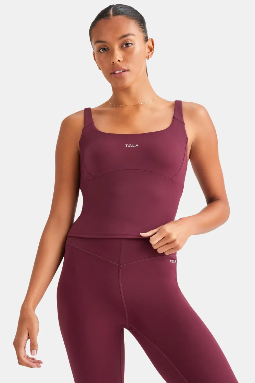 SkinLuxe Scoop Neck Vest - Burgundy
