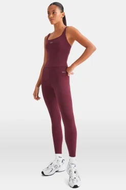 SkinLuxe Scoop Neck Vest - Burgundy