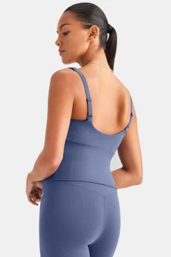 SkinLuxe Scoop Neck Vest - Vintage Blue