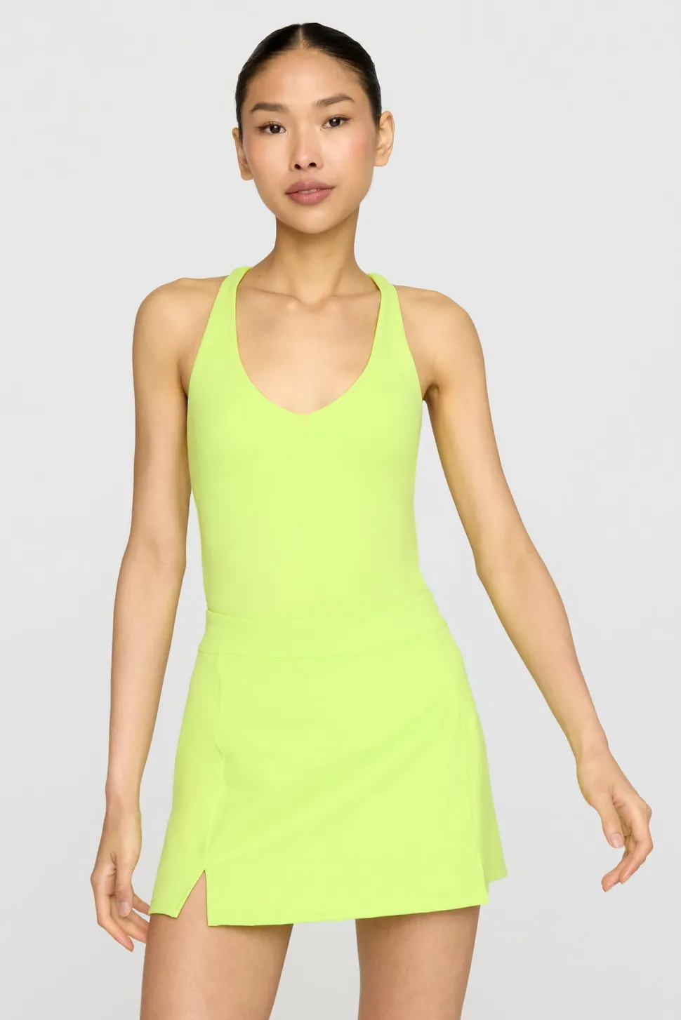 SkinLuxe Side Split Skort - Key Lime