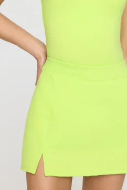 SkinLuxe Side Split Skort - Key Lime
