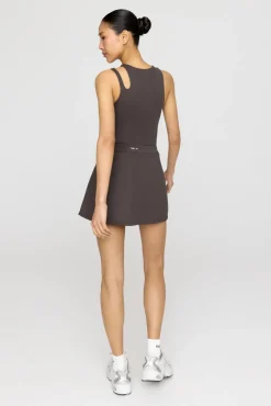 SkinLuxe Side Split Skort - Slate Brown