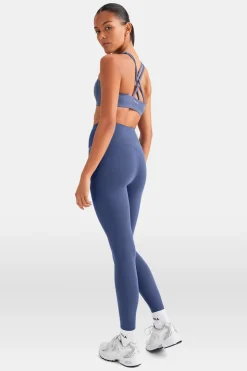 SkinLuxe Tank Sports Bra - Vintage Blue