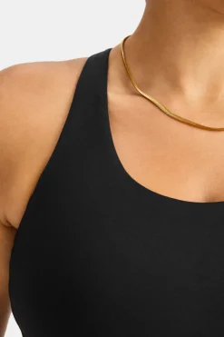 SkinLuxe Tank Sports Bra - Shadow Black