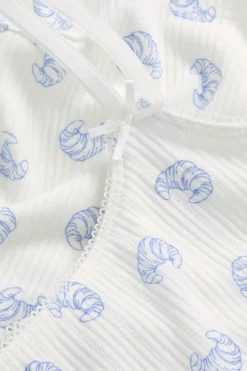 Soft Lounge Cami Top - Croissant Print