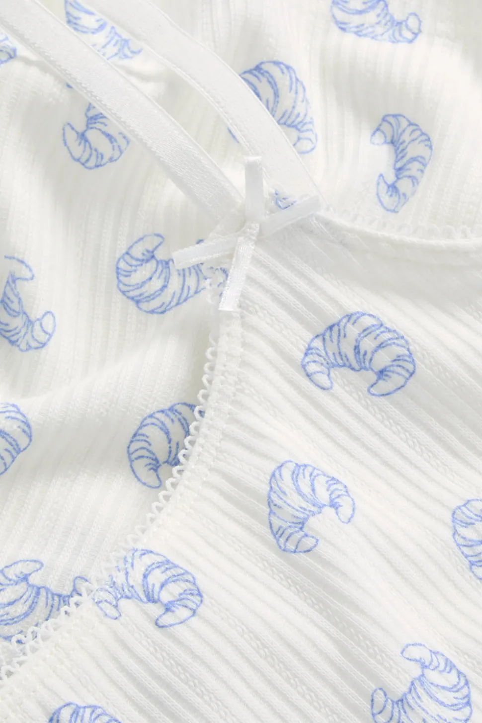 Soft Lounge Cami Top - Croissant Print