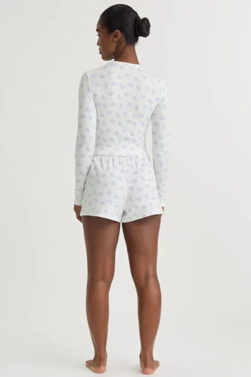 Soft Lounge Cardigan - Croissant Print