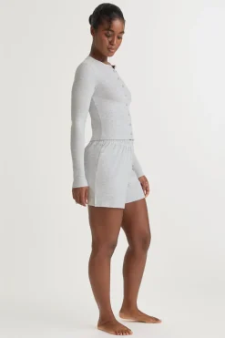 Soft Lounge Pyjama Shorts - Grey Marl