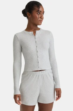 Soft Lounge Pyjama Shorts - Grey Marl