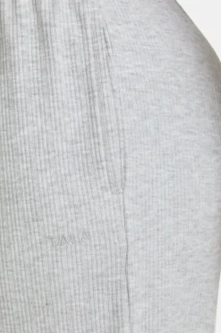 Soft Lounge Wide Leg Pyjama Bottoms - Grey Marl