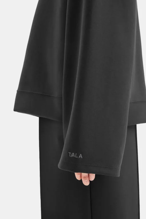 SoftSmart Flared Sleeve Hoodie - Black