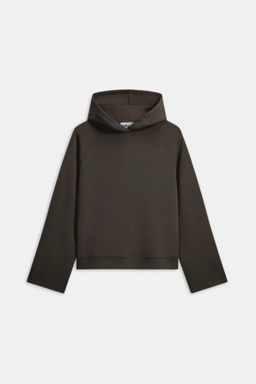 SoftSmart Flared Sleeve Hoodie - Cocoa