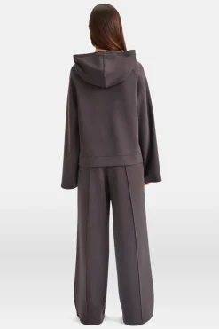 SoftSmart Flared Sleeve Hoodie - Cocoa