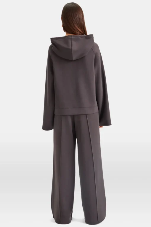 SoftSmart Flared Sleeve Hoodie - Cocoa