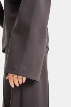 SoftSmart Flared Sleeve Hoodie - Cocoa