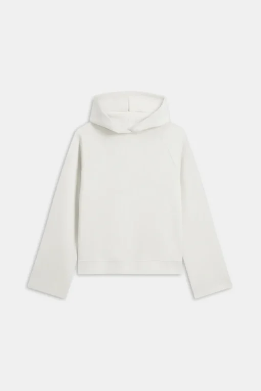 SoftSmart Flared Sleeve Hoodie - Ecru