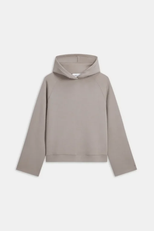 SoftSmart Flared Sleeve Hoodie - Pebble
