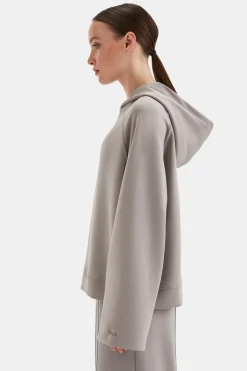 SoftSmart Flared Sleeve Hoodie - Pebble