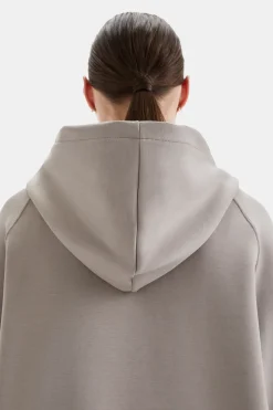 SoftSmart Flared Sleeve Hoodie - Pebble