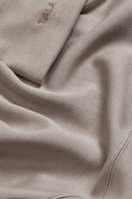 SoftSmart Flared Sleeve Hoodie - Pebble