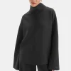 SoftSmart Funnel Neck Sweatshirt - Black