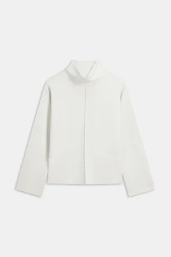 SoftSmart Funnel Neck Sweatshirt - Ecru