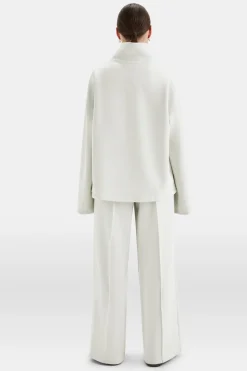 SoftSmart Wide Leg Jogger - Ecru