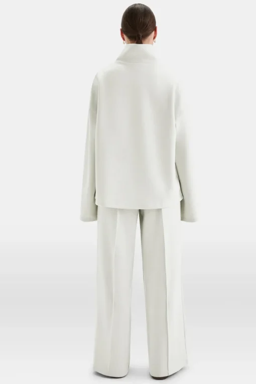 SoftSmart Wide Leg Jogger - Ecru