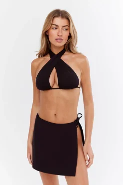 St Barth'S Tie Side Swim Skirt - Black