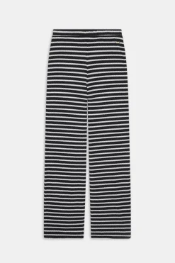 Stripe Knit Trouser - Black & White