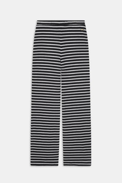 Stripe Knit Trouser - Black & White