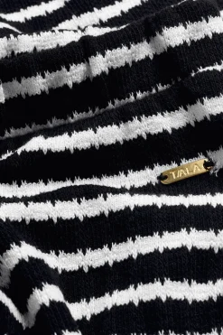 Stripe Knit Trouser - Black & White
