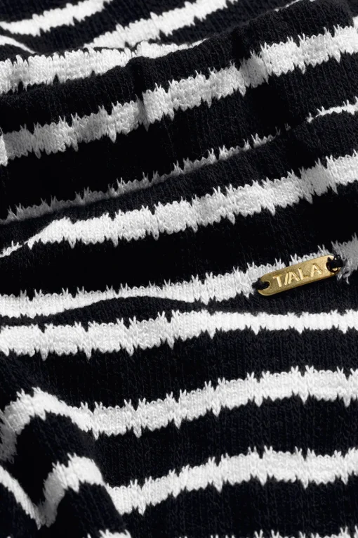 Stripe Knit Trouser - Black & White
