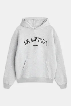 TALA Active Applique Hoodie - Grey Marl