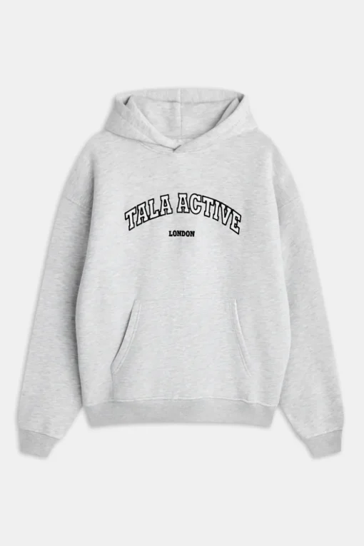 TALA Active Applique Hoodie - Grey Marl