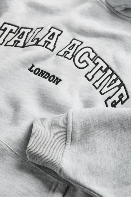 TALA Active Applique Hoodie - Grey Marl
