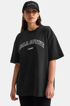 TALA Active Applique Tee - Vintage Black