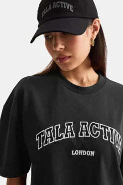 TALA Active Applique Tee - Vintage Black