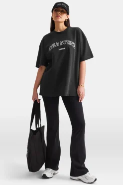 TALA Active Applique Tee - Vintage Black