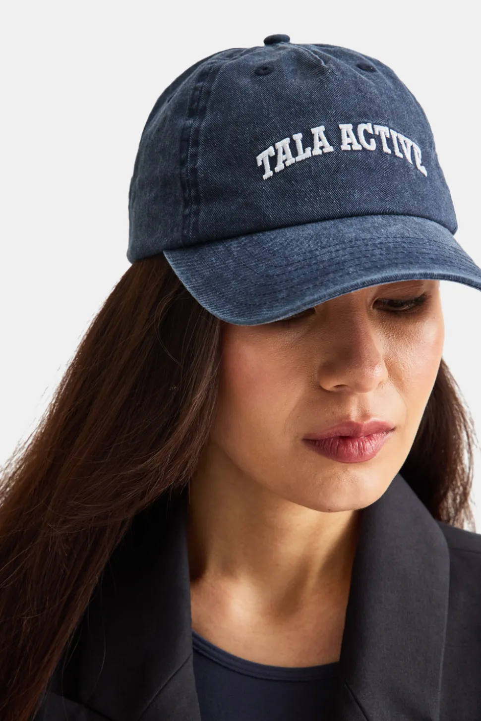 TALA Active Embroidered Cap - Washed Denim