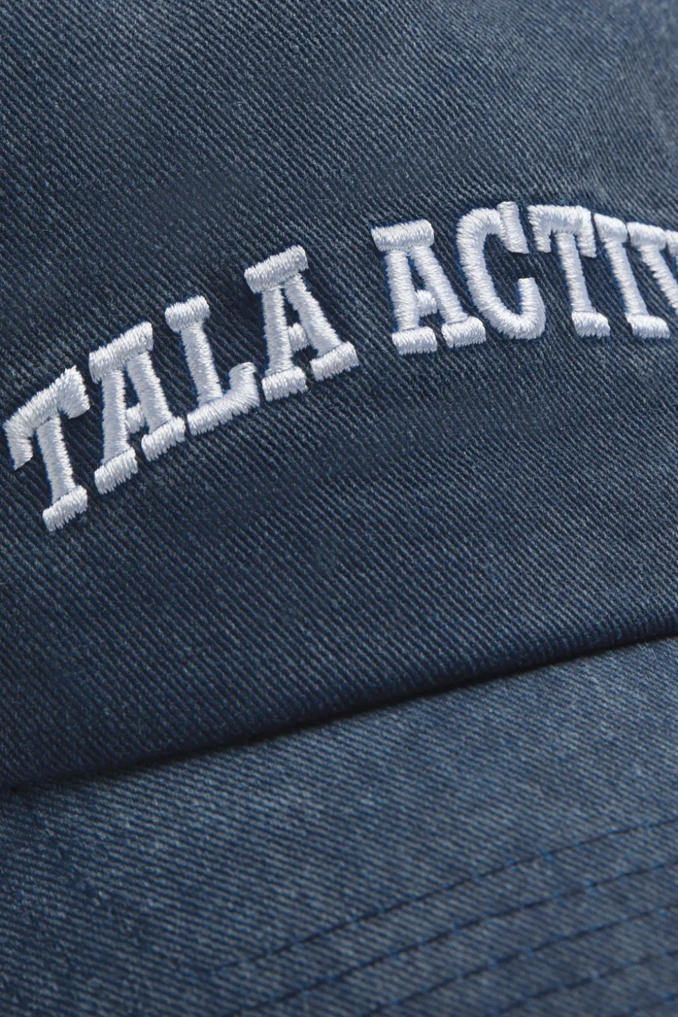 TALA Active Embroidered Cap - Washed Denim