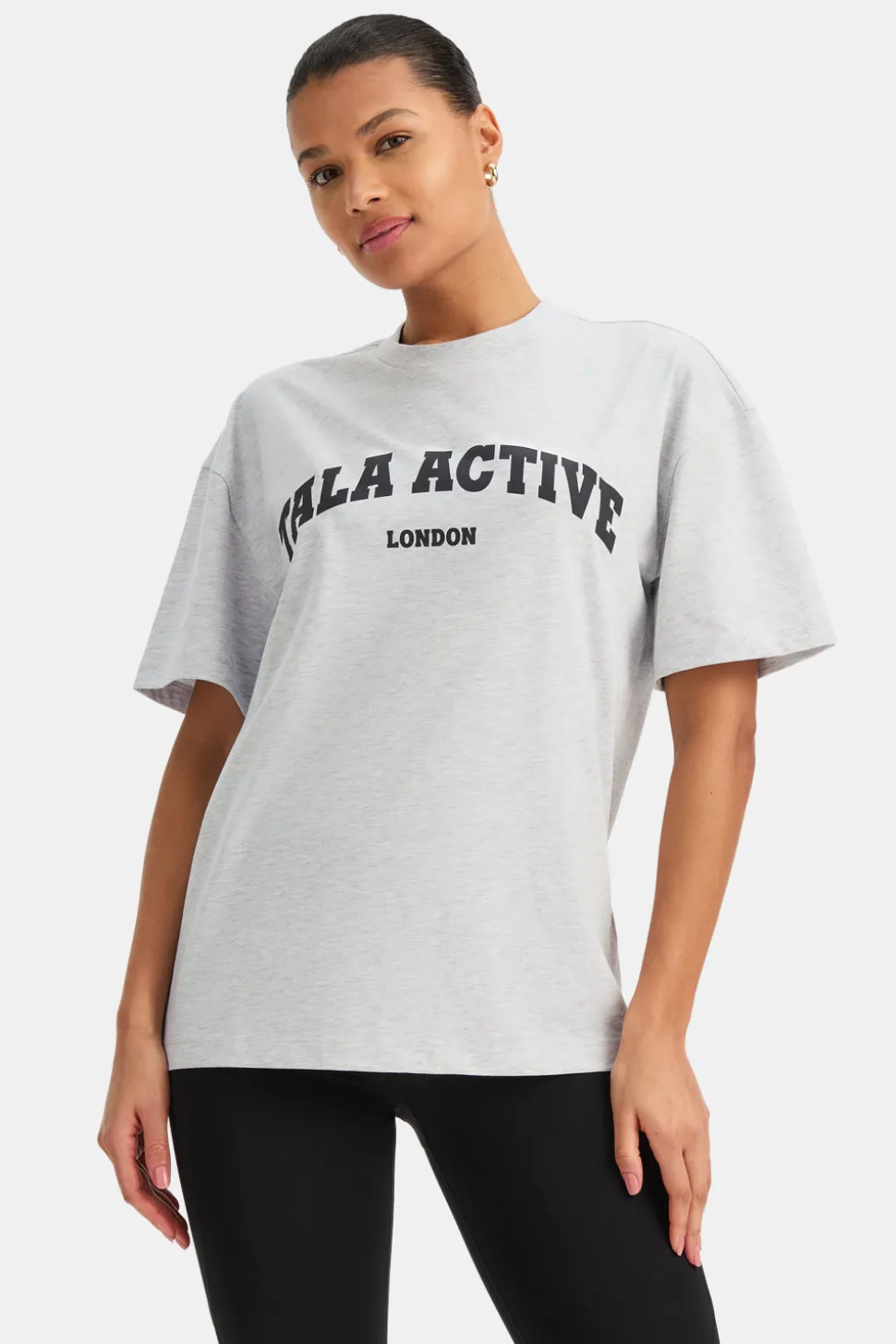 TALA Active Logo Tee - Grey Marl