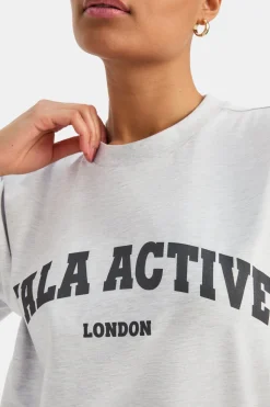 TALA Active Logo Tee - Grey Marl