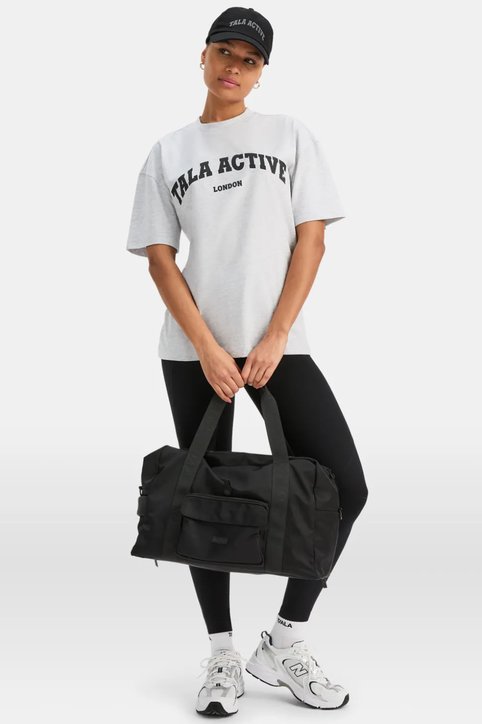 TALA Active Logo Tee - Grey Marl