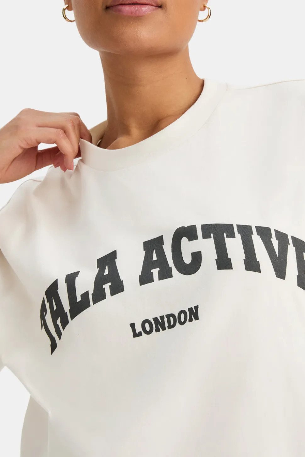 TALA Active Logo Tee - Ivory
